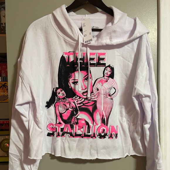 New With Tags Megan Thee Stallion Cropped Hoodie - Picture 1 of 5
